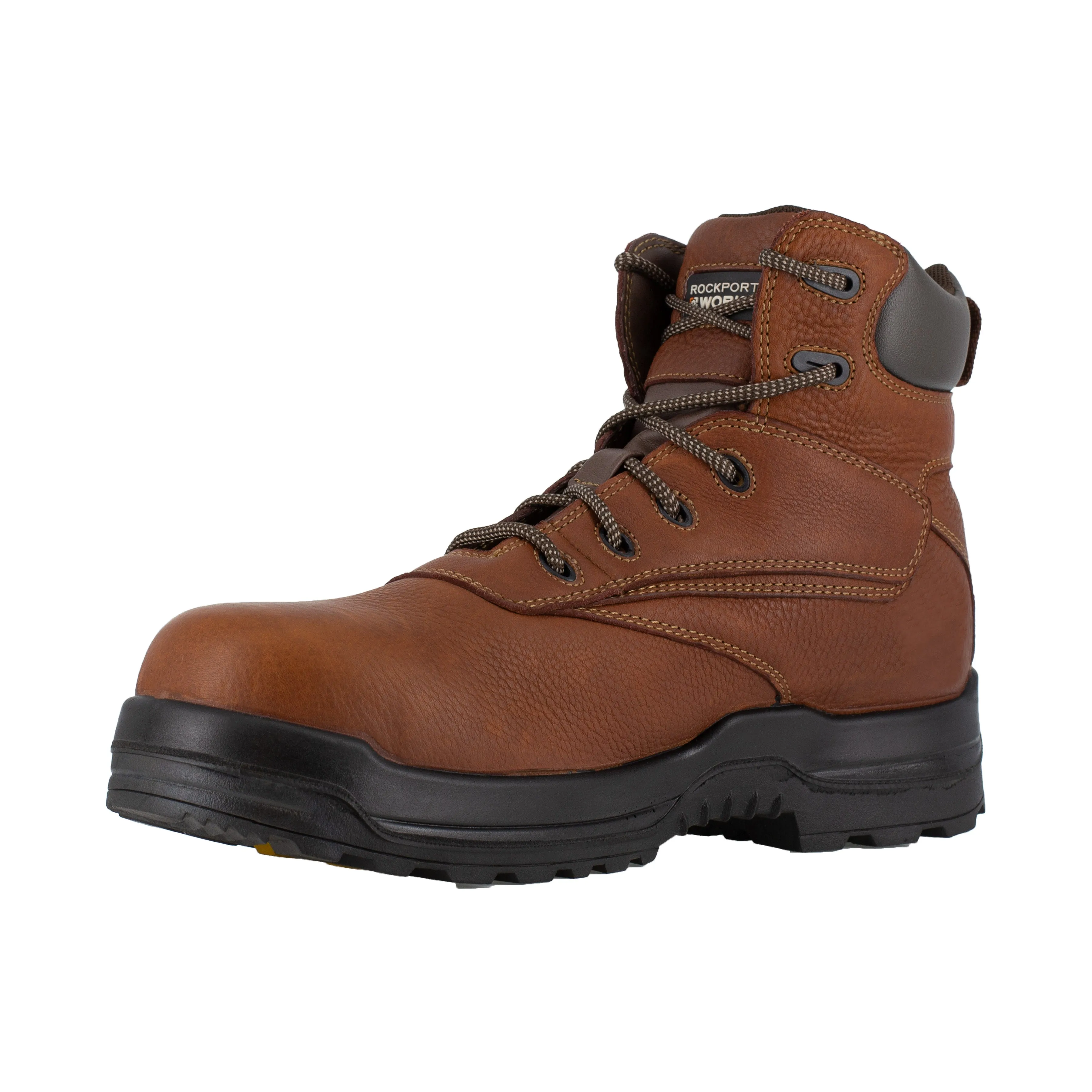 Rockport Women's More Energy 6" Plain Toe WP Work Boot - Tan - RK668