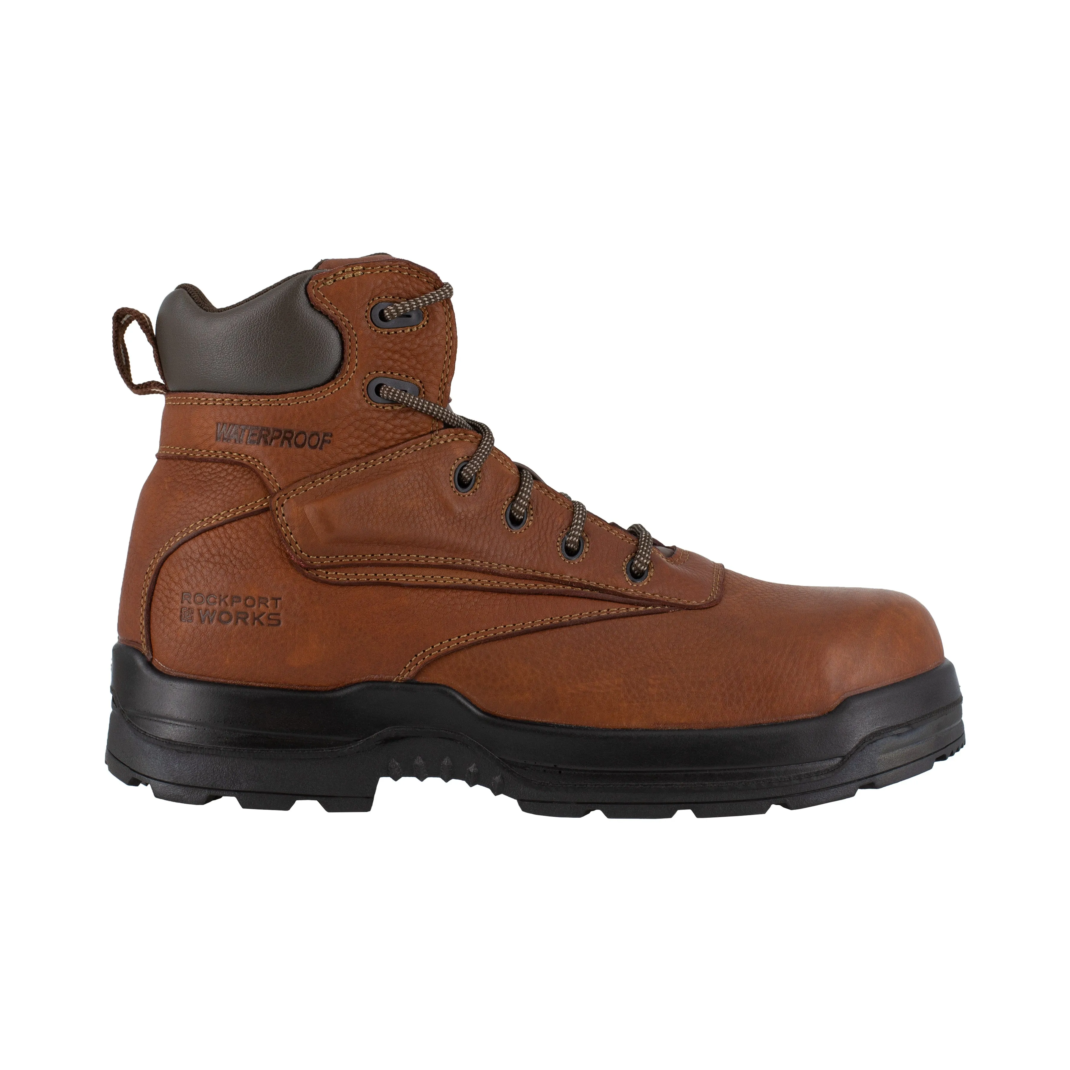 Rockport Women's More Energy 6" Plain Toe WP Work Boot - Tan - RK668