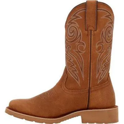 Rocky Men's Monocrepe 12" Square Toe Western Boot -Cognac- RKW0433