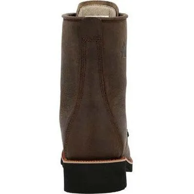 Rocky Men's Monocrepe 8" Steel Toe WP Western Boot -Chocolate- RKW0437