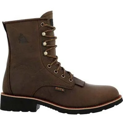 Rocky Men's Monocrepe 8" Steel Toe WP Western Boot -Chocolate- RKW0437
