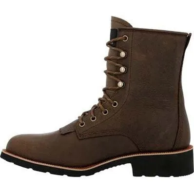 Rocky Men's Monocrepe 8" Steel Toe WP Western Boot -Chocolate- RKW0437