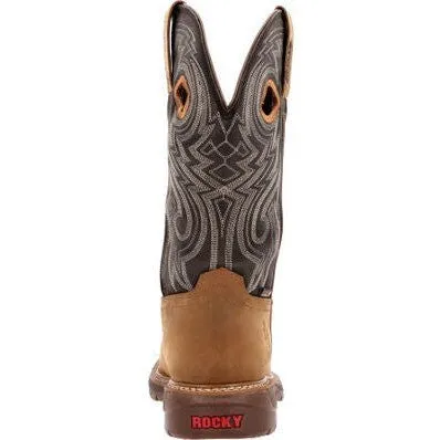 Rocky Men's Original Ride 11" Comp Toe WP Western Work Boot -Brown- RKW0391