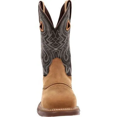 Rocky Men's Original Ride 11" Comp Toe WP Western Work Boot -Brown- RKW0391