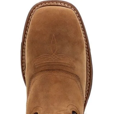 Rocky Men's Original Ride 11" Comp Toe WP Western Work Boot -Brown- RKW0391