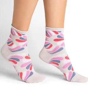 Roll Top Flower power Socks for Her