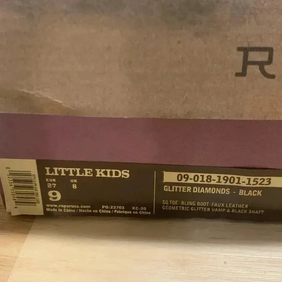 Roper glitter diamonds size 9 girls cowboy boots