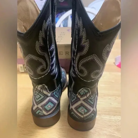 Roper glitter diamonds size 9 girls cowboy boots
