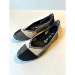 Rothys‎ The Flat Ballet Flat Sz 10.5 Black White
