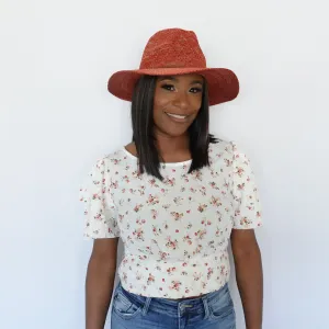 Ruffle Floral Tie Top