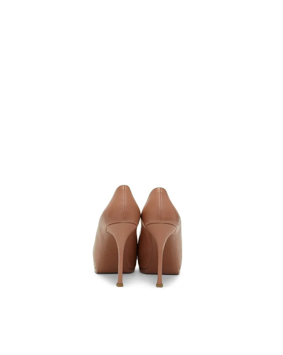 Saint Laurent Beige Leather Tribute Pumps - 41