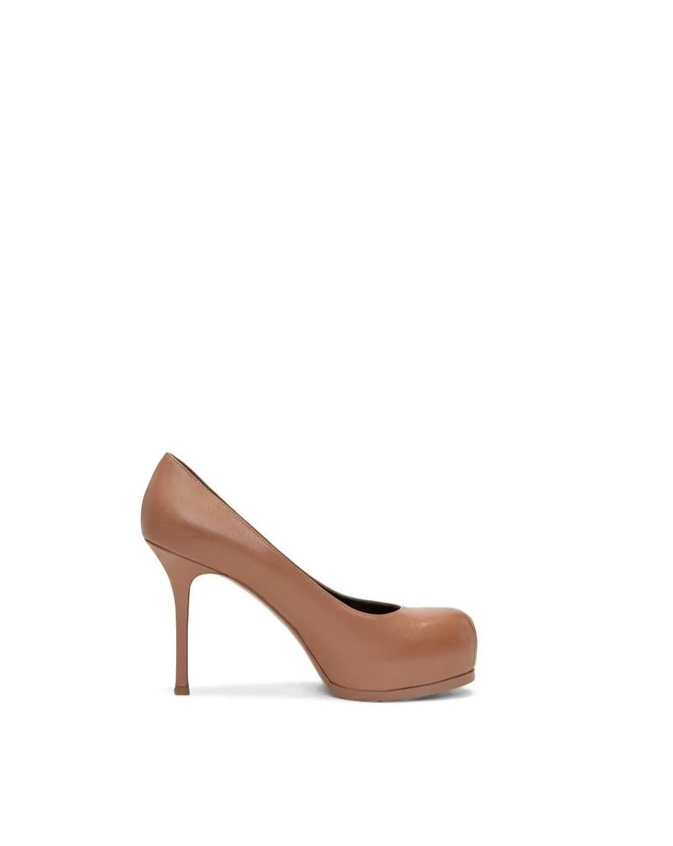 Saint Laurent Beige Leather Tribute Pumps - 41