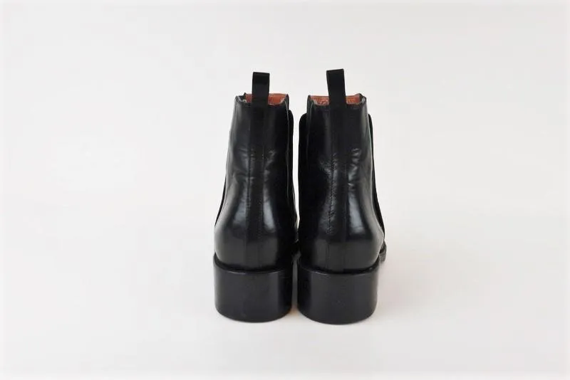 Sartore Chelsea Boots Black Leather Size 37.5 Ankle Boots