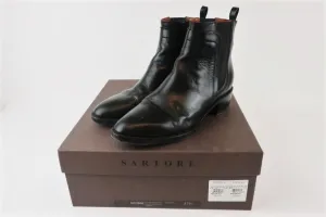 Sartore Chelsea Boots Black Leather Size 37.5 Ankle Boots