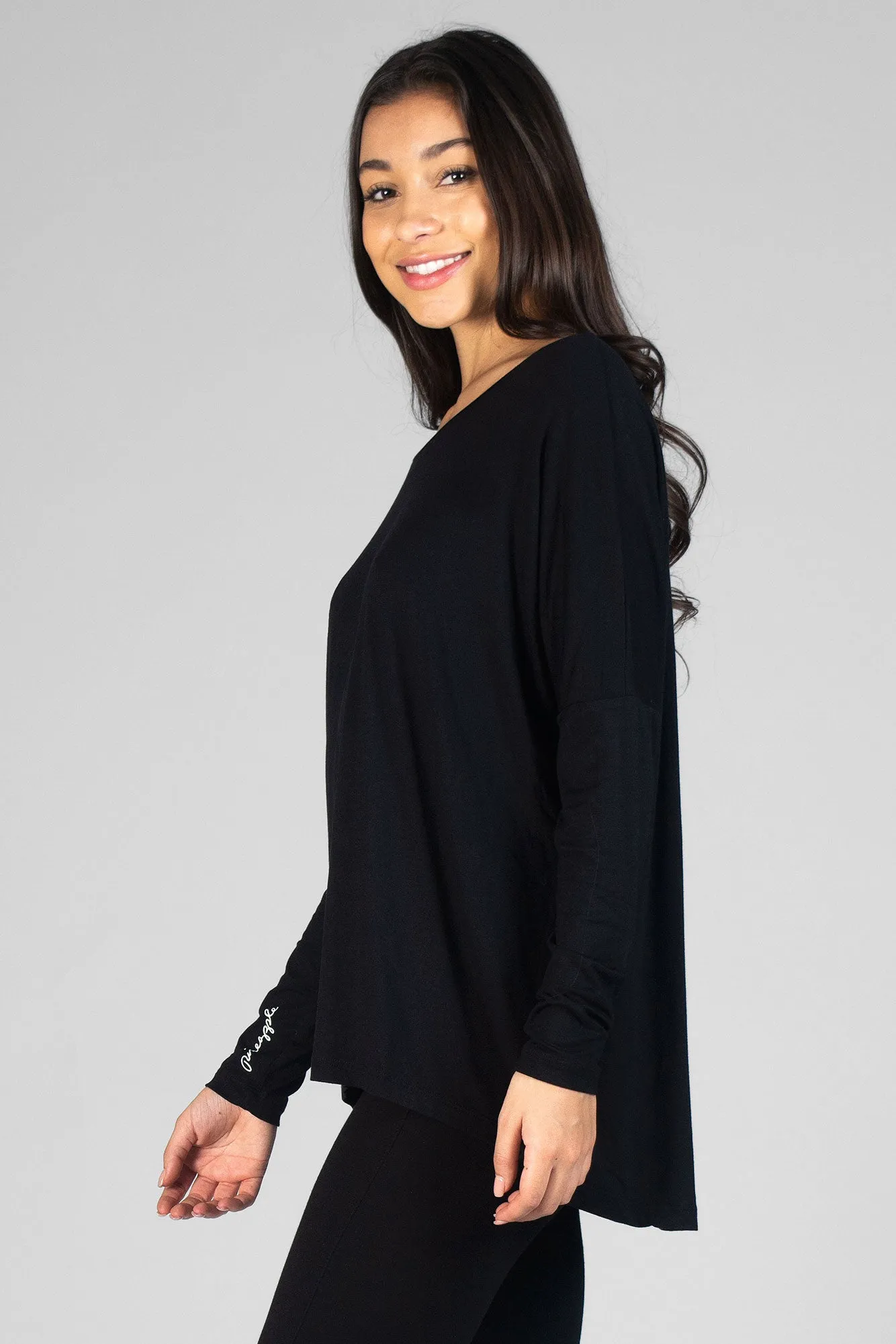 Script Long Sleeve Top