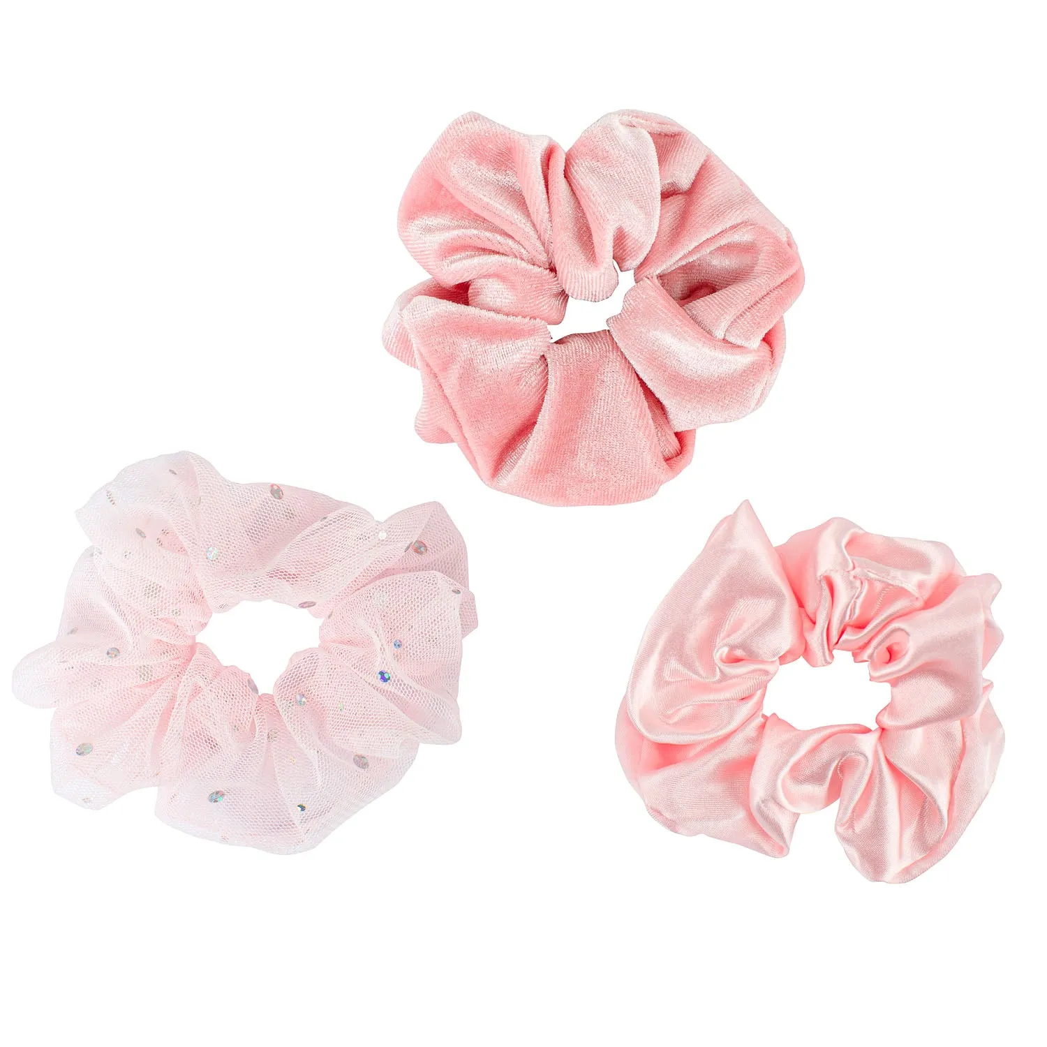 Scrunchie Trio in Ballet Pink