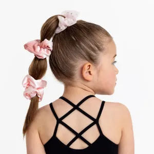 Scrunchie Trio in Ballet Pink