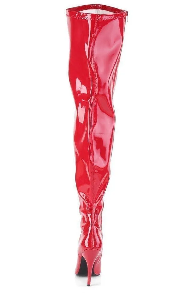 SEDUCE-3000WC Wide Calf Boot | Red Patent