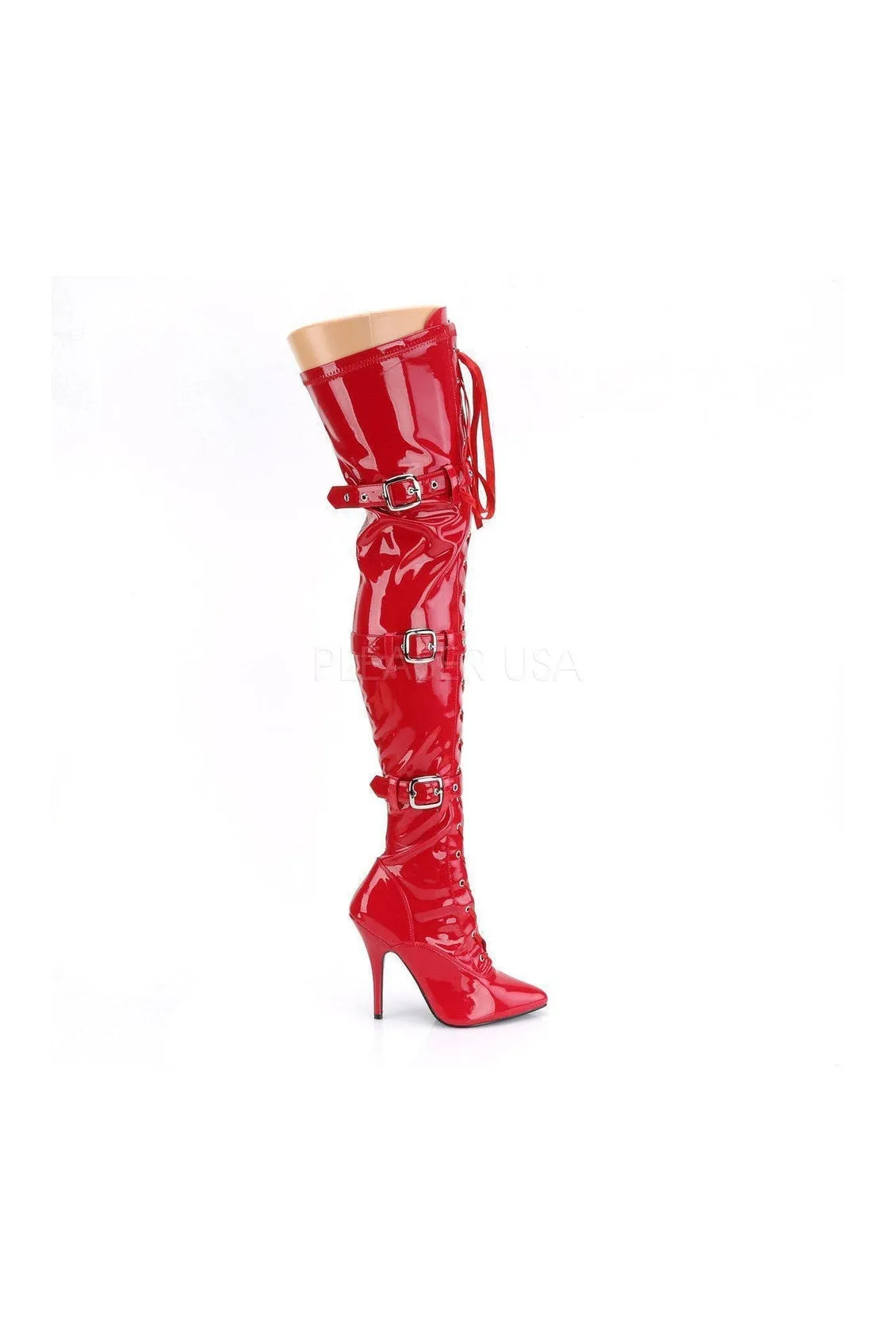 SEDUCE-3028 Thigh Boot | Red Patent