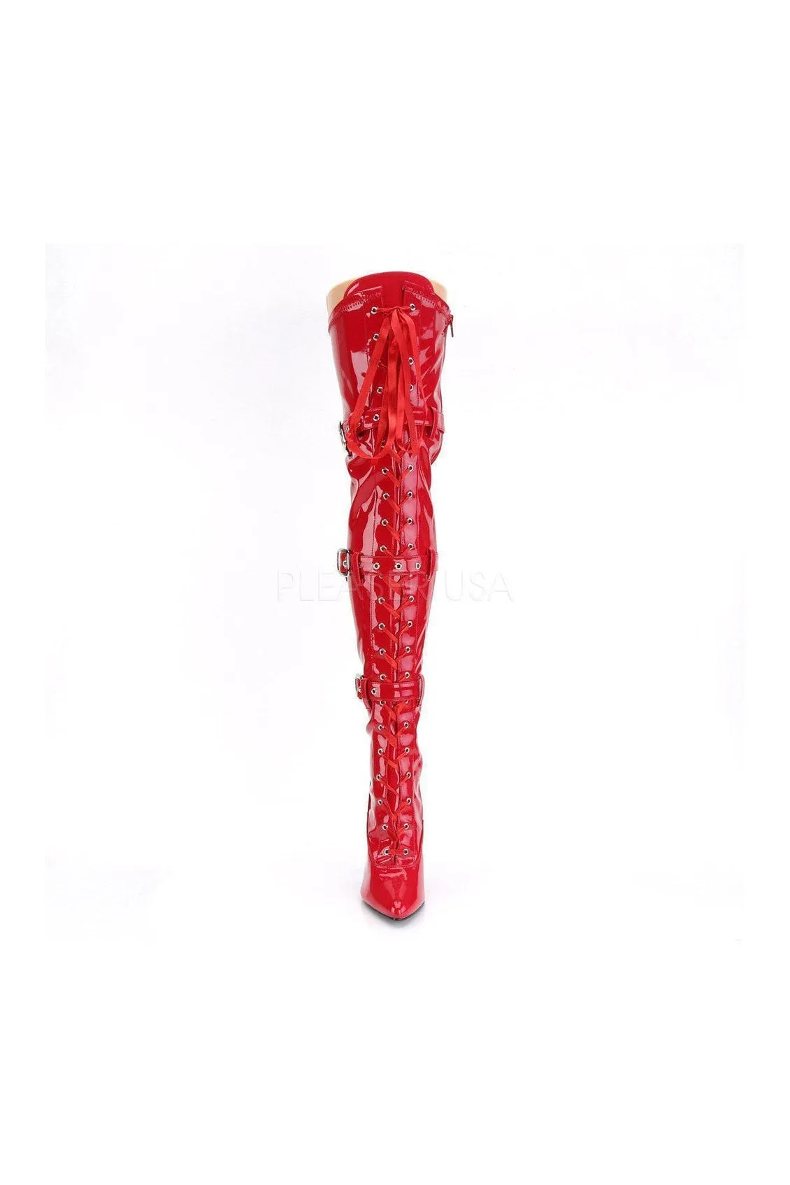 SEDUCE-3028 Thigh Boot | Red Patent
