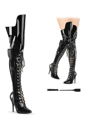 SEDUCE-3082 Thigh Boots | Black Patent