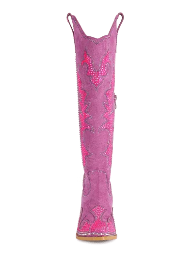 Sequin Floral Western Cowboy Boots