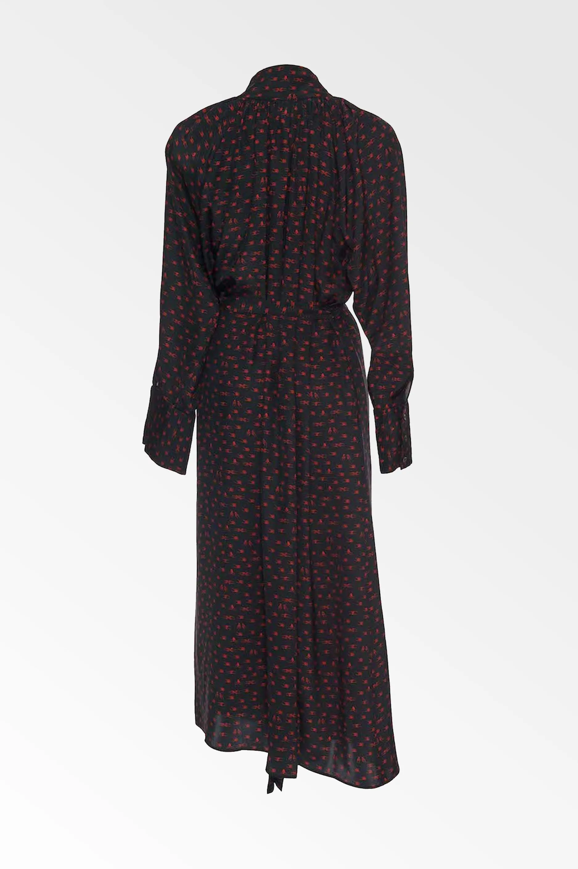 Silk Holding Hands Print Dress