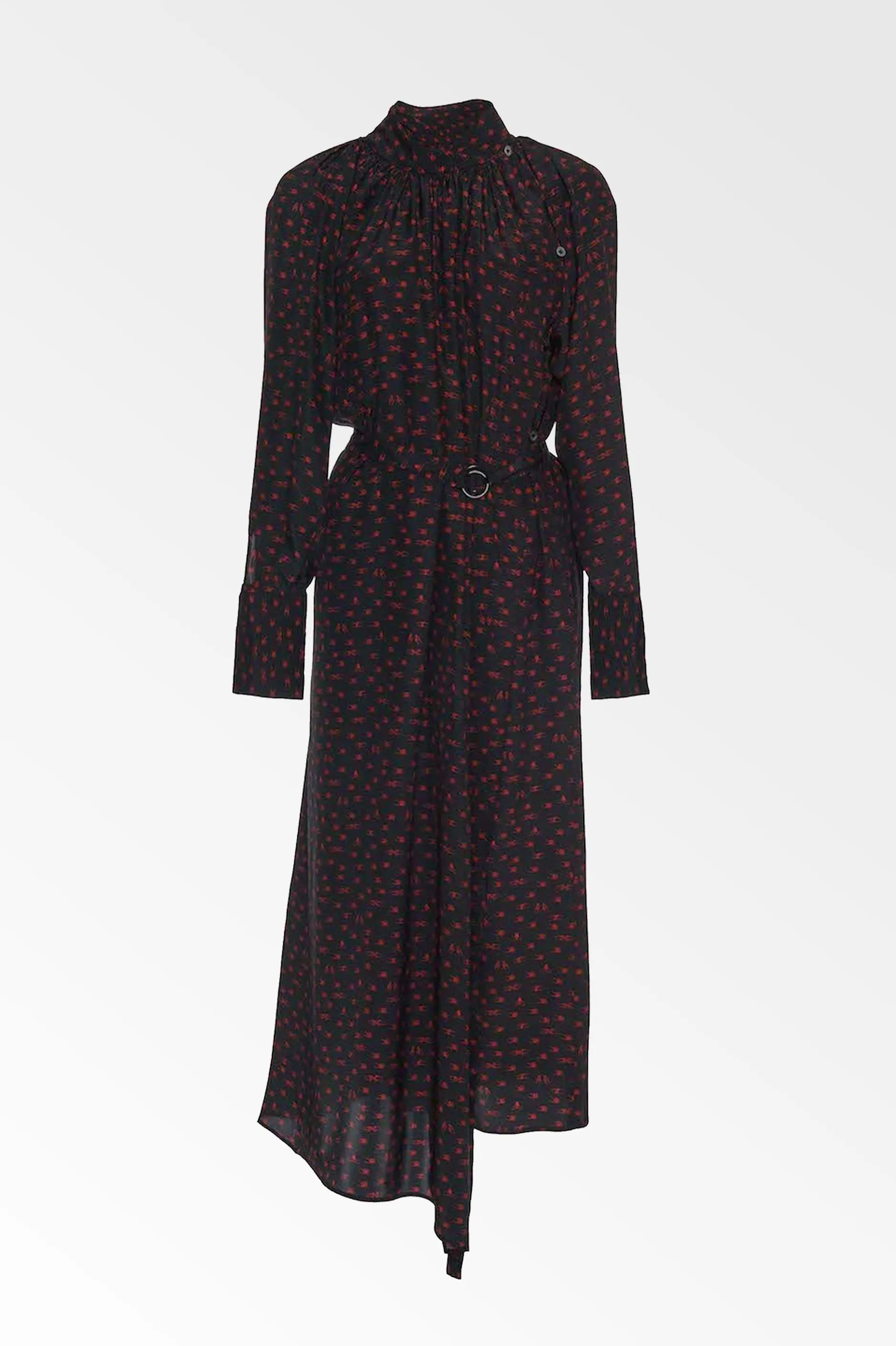 Silk Holding Hands Print Dress
