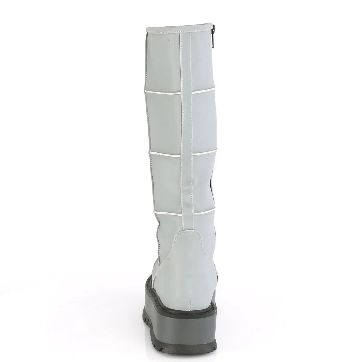 SLACKER-230  Grey Reflective Vegan Leather