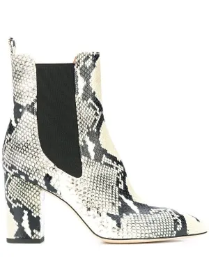 Snakeskin Bootie - Natural