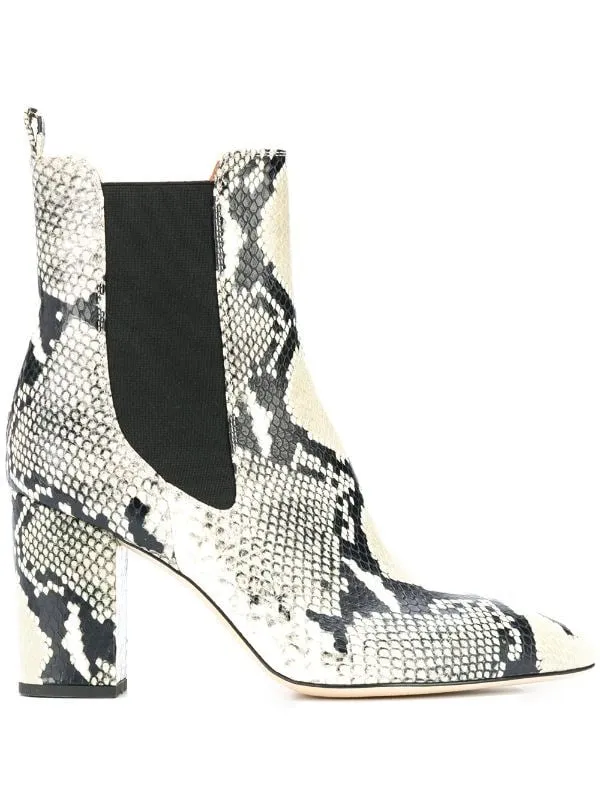 Snakeskin Bootie - Natural