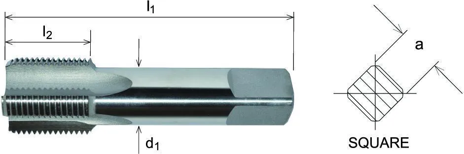 SOMTA - Series 571 HSS BSP-G Tap 2" Taper - Parallel Pipe Tap