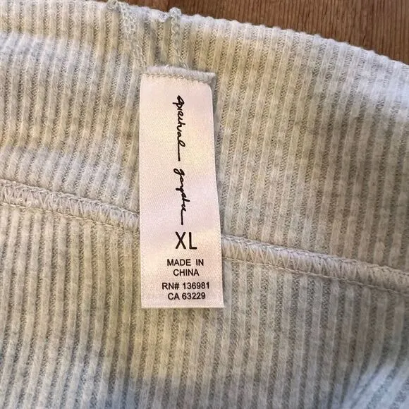 Spiritual Gangster Heather Gray Banded Long Line Ballet Bra Size Extra Large NWT