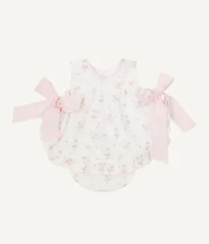SS25 Deolinda - Pink Ballerina Print Dress and Bloomer Set