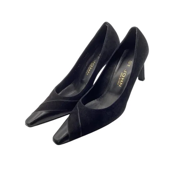 St. John Wilshire Suede Pumps Women’s Size 9 in Black