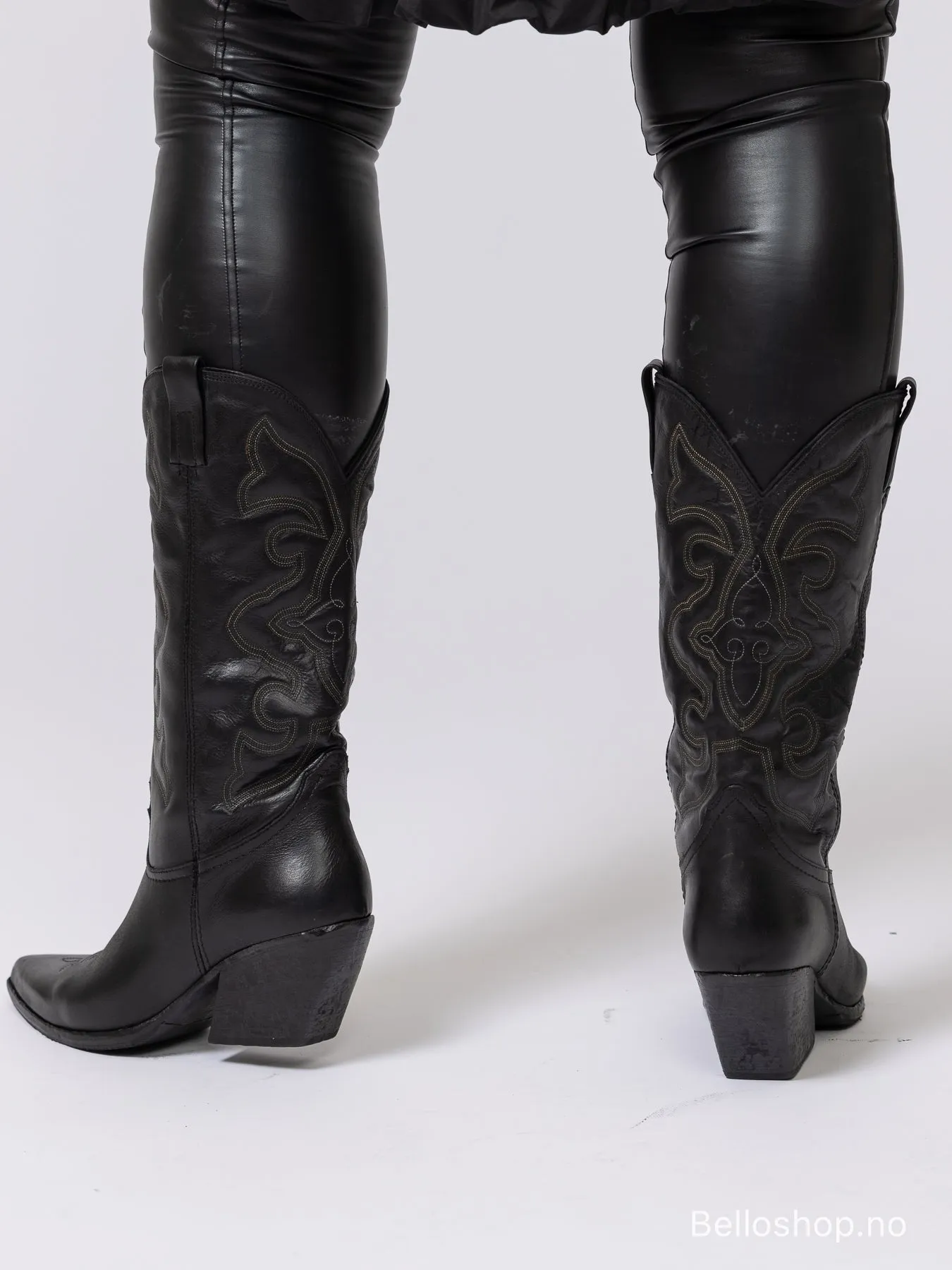 Strategia Glattskinn cowboy boots