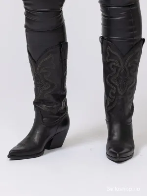 Strategia Glattskinn cowboy boots