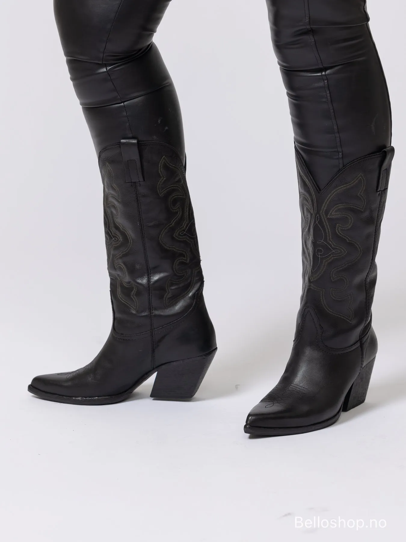 Strategia Glattskinn cowboy boots