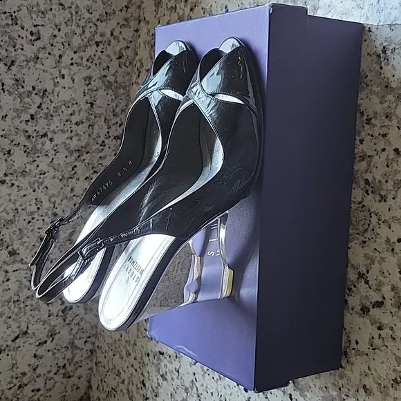Stuart Weitzman Cachet clear wedges