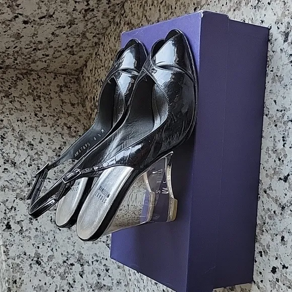 Stuart Weitzman Cachet clear wedges