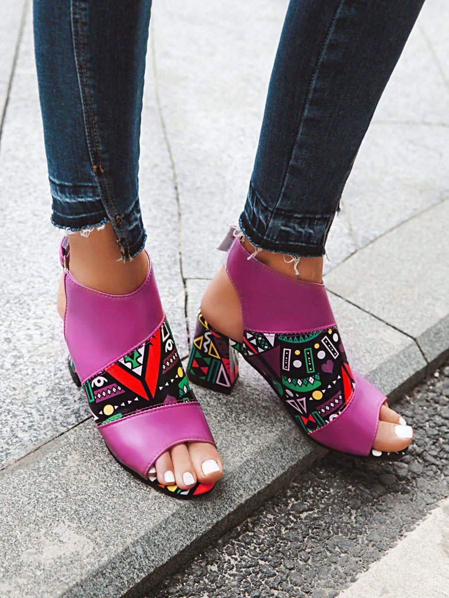 Summer New Color Matching Fish Mouth Wild Cross Straps High Heel Tassel Women Sandals