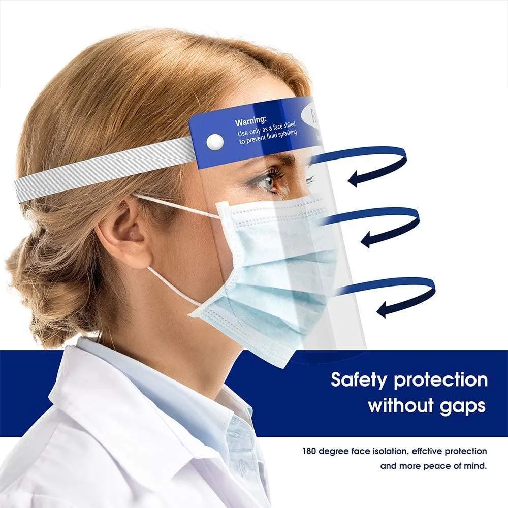 Super Comfortable Full Face Shield - Great for 2nd Tier Extra Protection Over Mask