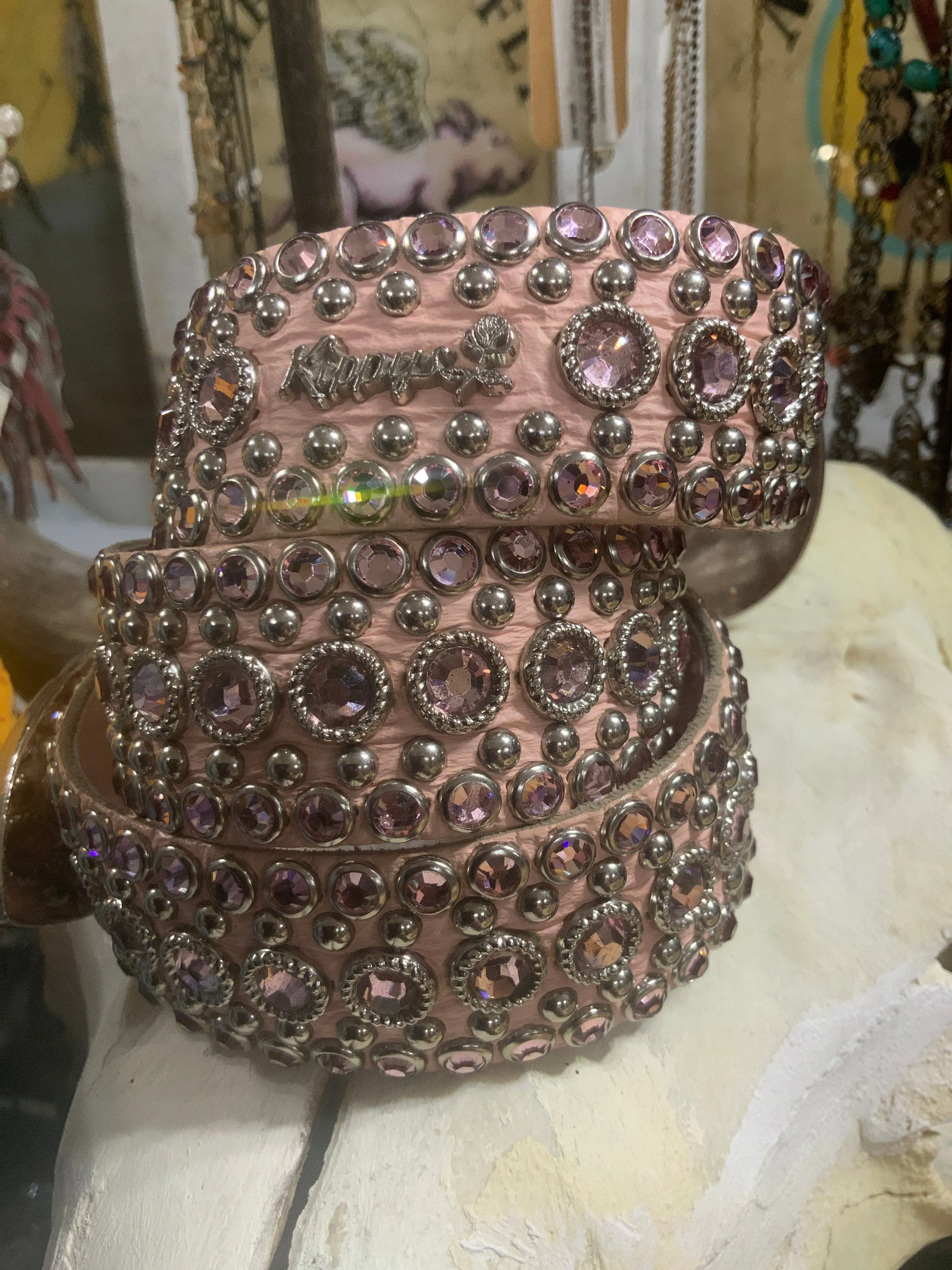 Swarovski 1.5” Pink on Pink Belt