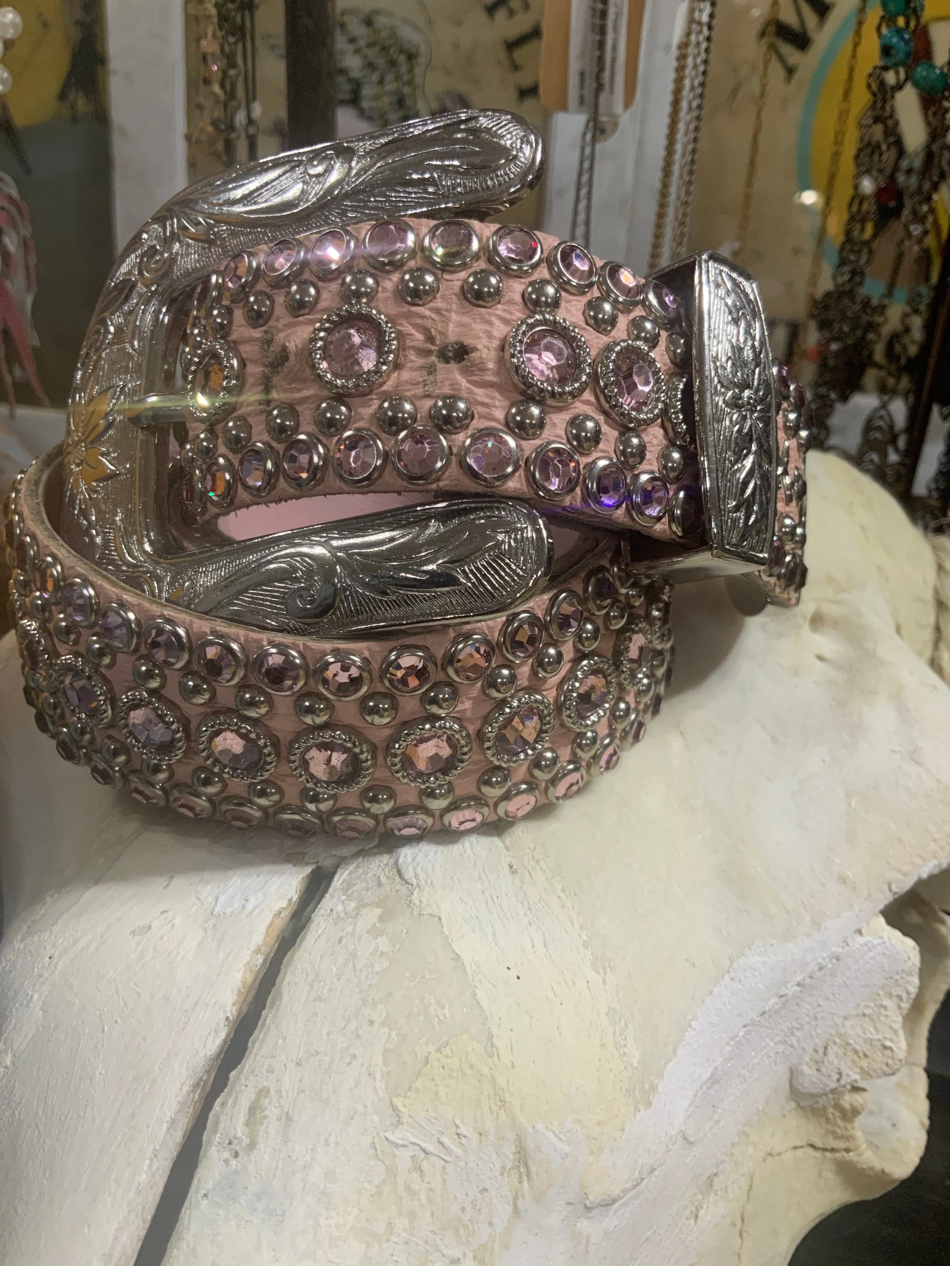 Swarovski 1.5” Pink on Pink Belt