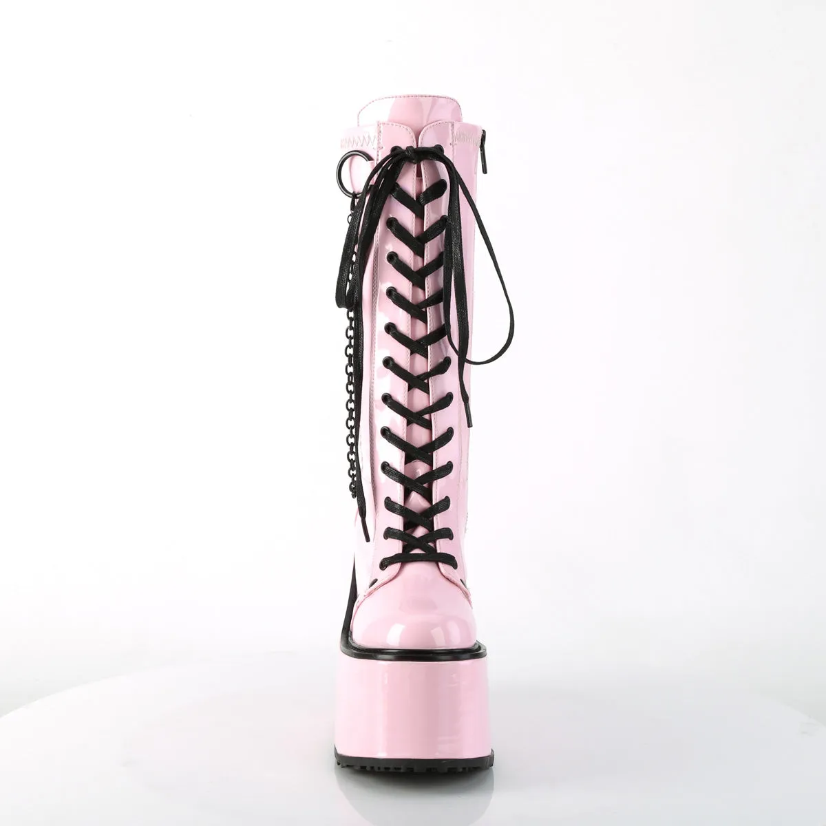 SWING-150  Baby Pink Holographic Stretch Patent