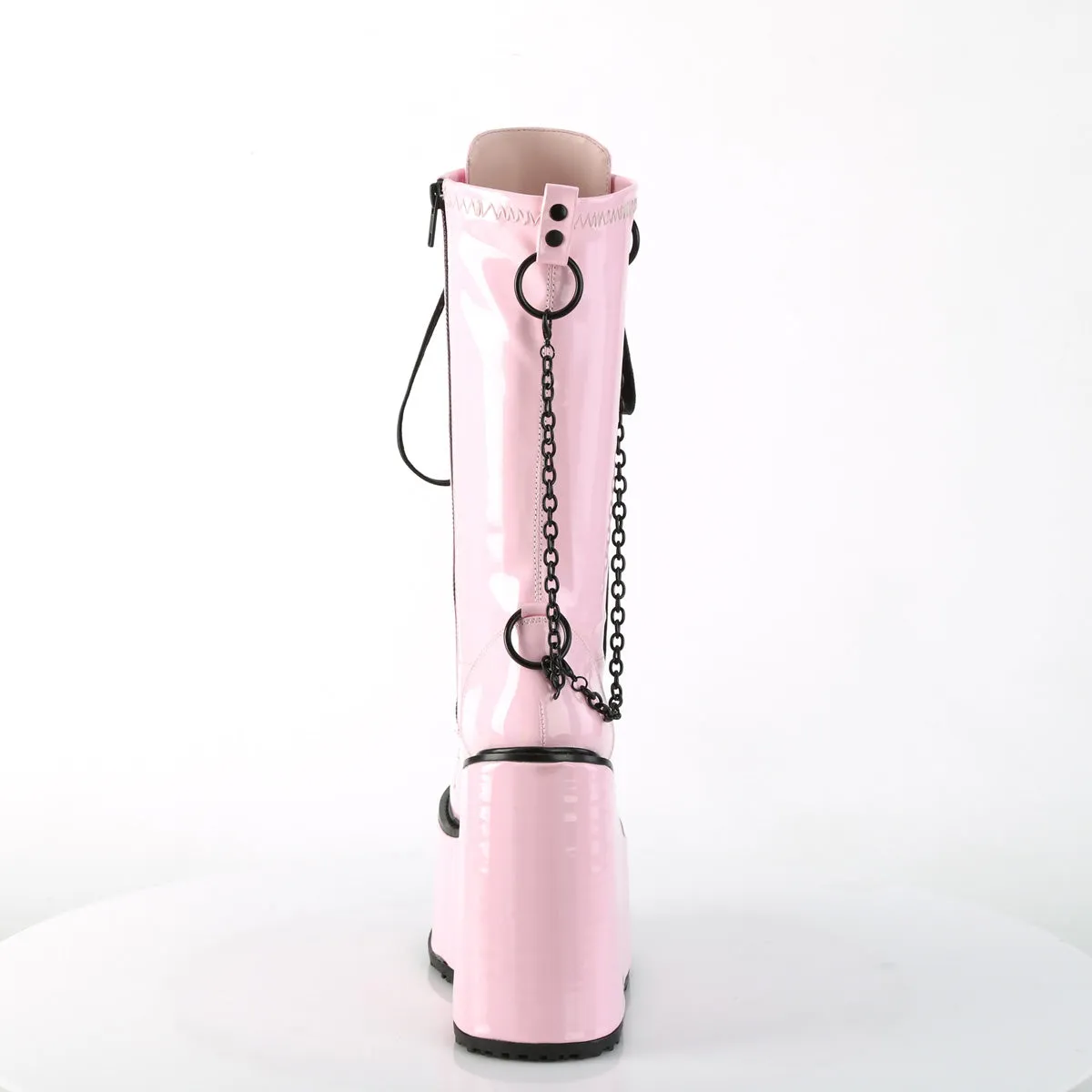 SWING-150  Baby Pink Holographic Stretch Patent