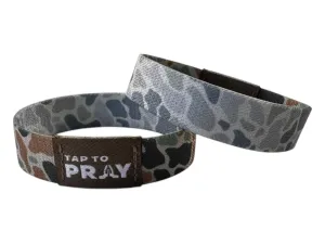 Tap To Pray Wristbands -Rock Camo Classic & Sage