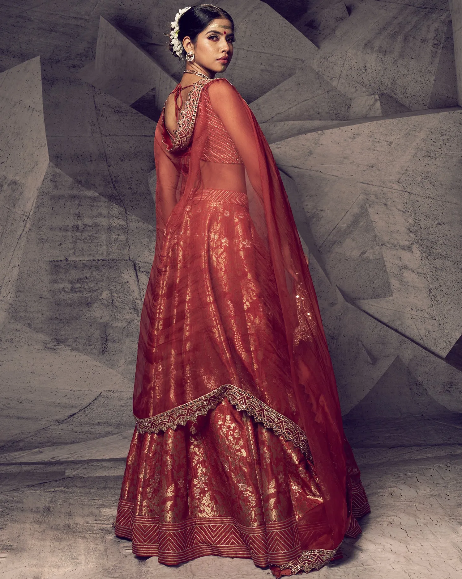 The Anant Rust Lehenga