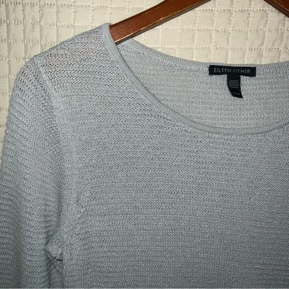 The Eileen Fisher Ballet Neck Pullover in Delphine