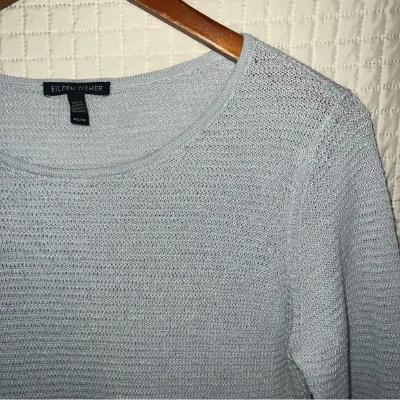 The Eileen Fisher Ballet Neck Pullover in Delphine